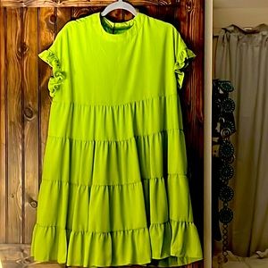 Fully lined work Dress in a beauty lime Green